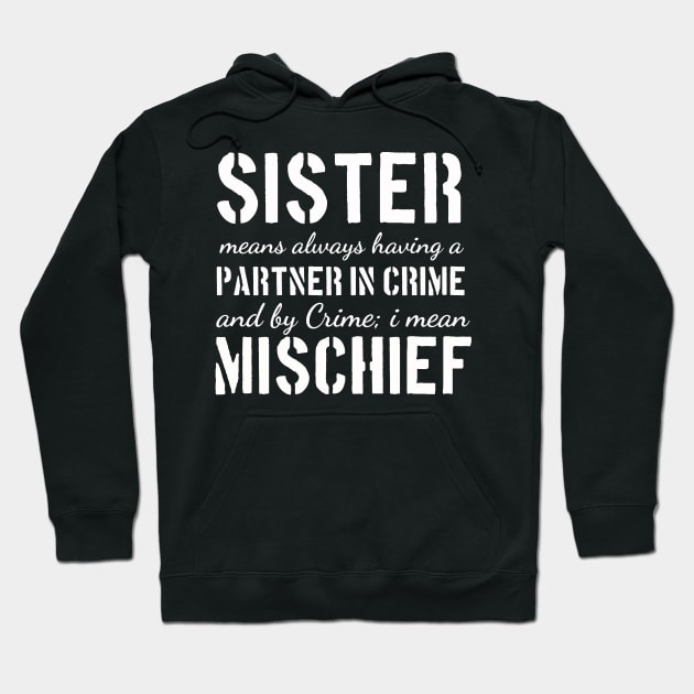 Sisters and Brothers be like True Partners in Crime Hoodie by Meta Paradigm